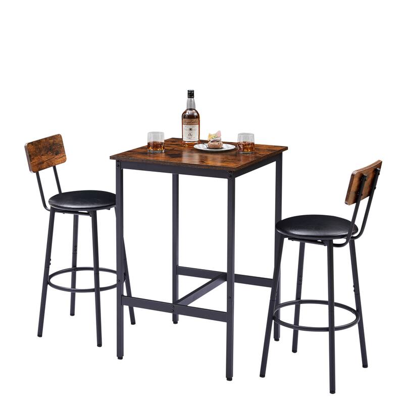 Bar Table Set with 2 Bar stools