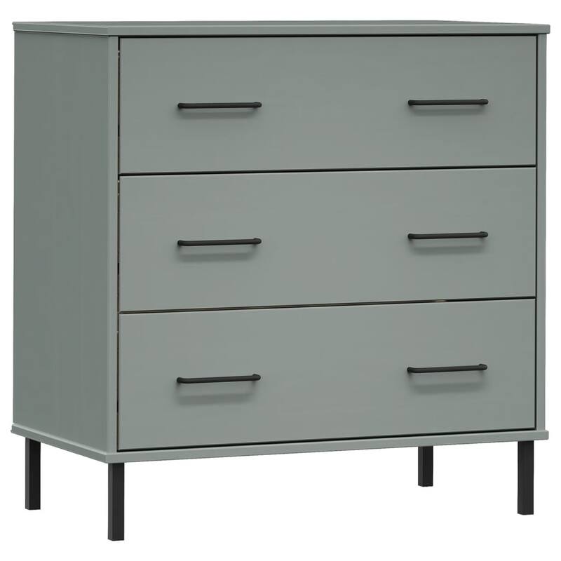 vidaXL Sideboard Chest of Drawers Storage Cabinet with Drawers Solid Wood OSLO - 30.3" x 15.7" x 31.3"