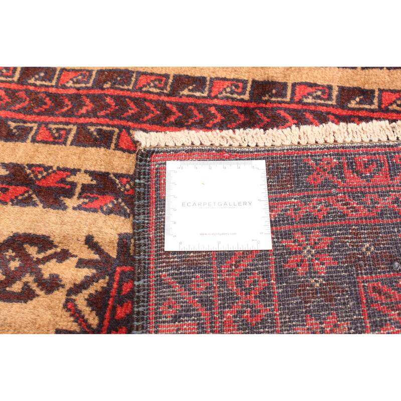 ECARPETGALLERY Hand-knotted Teimani Light Brown Wool Rug - 3'1 x 4'7