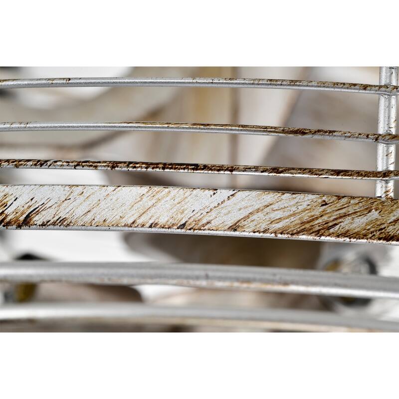 Terrance 23 Inch Antique Finish Crystal Ceiling Fandelier with Remote