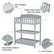 preview thumbnail 7 of 5, Kinbor Baby Safety Rails Changing Table with Changing Pad Multi Storage Baby Changing Station for Infants or Babies, Grey