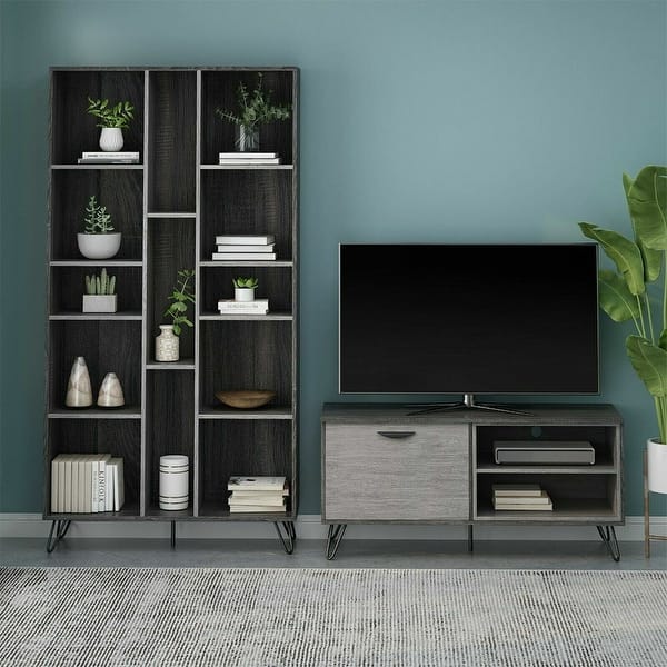 Mid Century 2 Piece TV Stand & Bookcase Set - 52 inches - Bed Bath ...