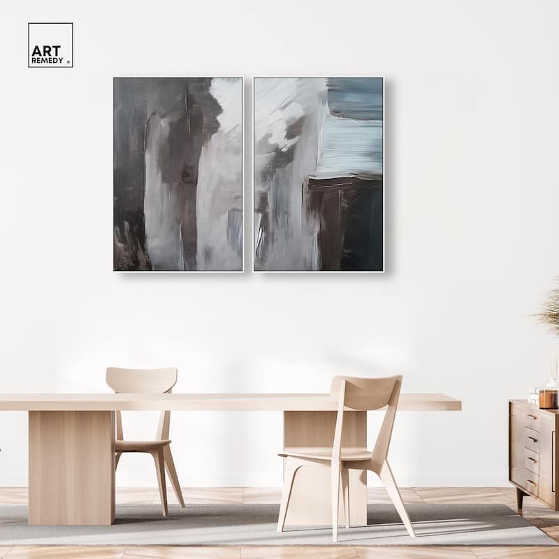 Monochrome Mood I Canvas Set of 2 by Art Remedy