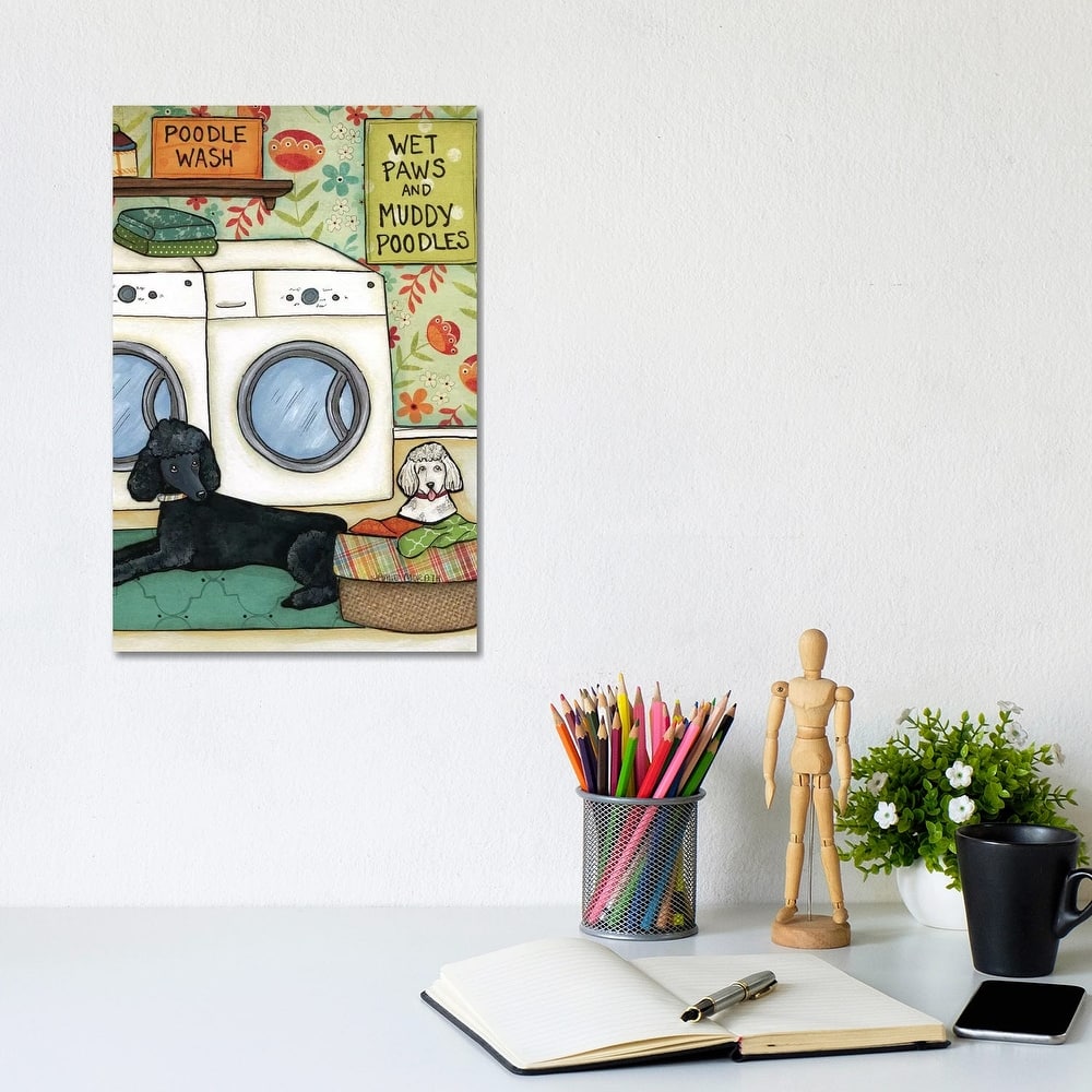 iCanvas "Poodle Wash" by Jamie Morath Canvas Print