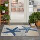 Nourison Aloha Coastal Beach Starfish Indoor/Outdoor Area Rug - 2'8" x 4' - Blue/Grey
