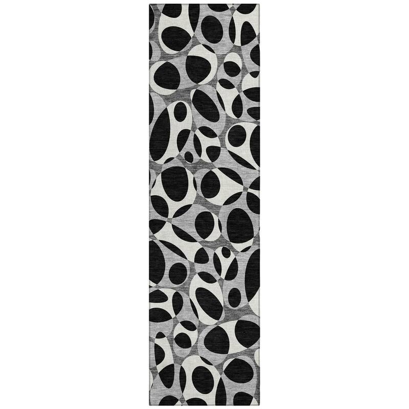 Machine Washable Indoor/ Outdoor Contemporary Saline Chantille Rug