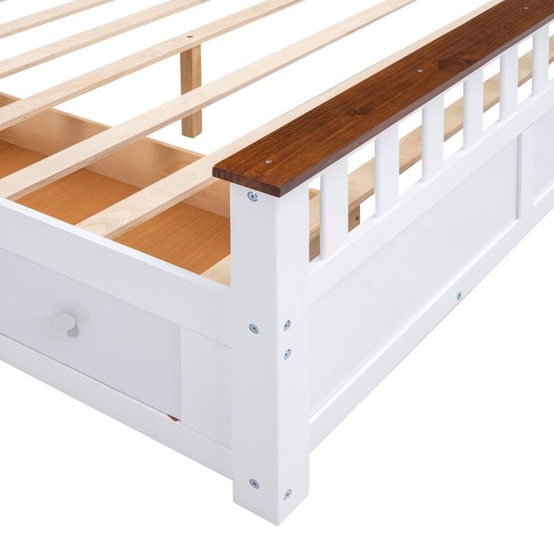 3-Pieces/1-Piece Bedroom Sets Full/Queen Size Platform Bed with Nightstand(USB Charging Ports) and 6-Drawer Storage Chest