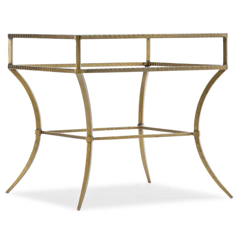 Hooker Furniture 5846-80 26" Wide Glass Top Iron End Table - Gold