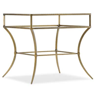 Hooker Furniture 5846-80 26" Wide Glass Top Iron End Table