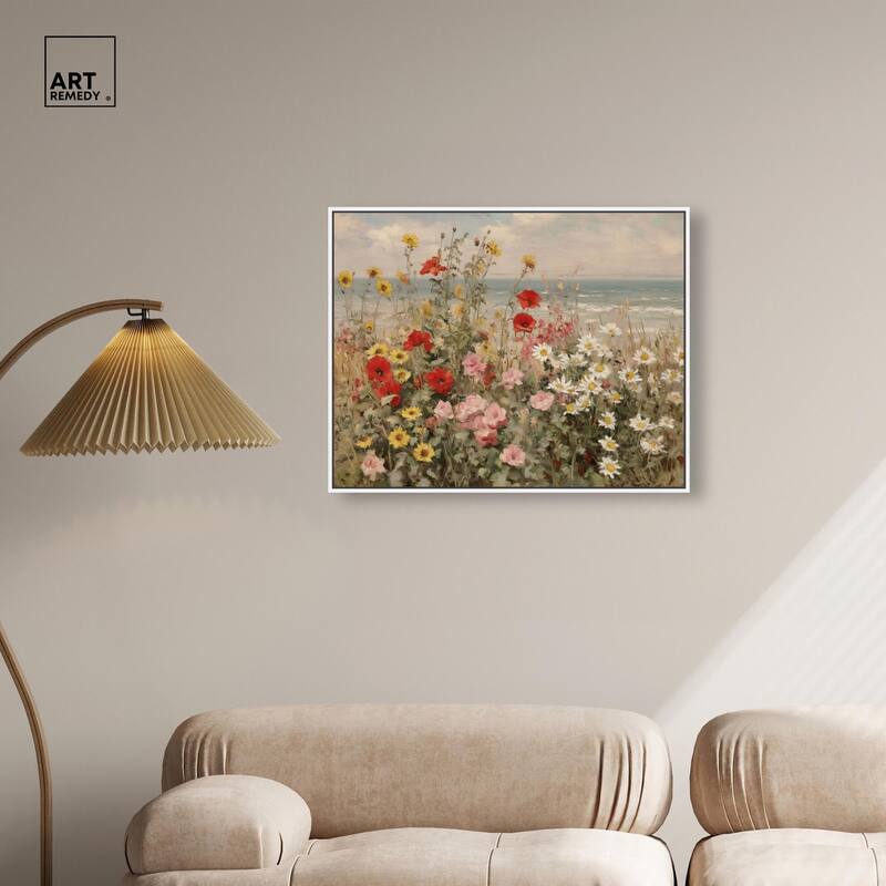 Misty Ocean Field II Canvas by Art Remedy
