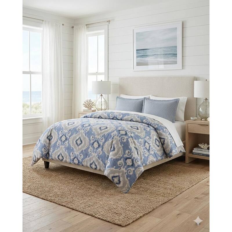 Magnolia Home Fashions Delhi Sky Duvet cover & shams Set