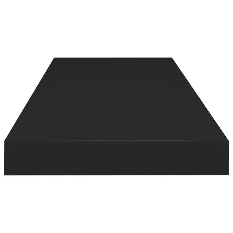 Zyno Wall Shelf, 32 Inch, Matte Black MDF Body, Modern Design