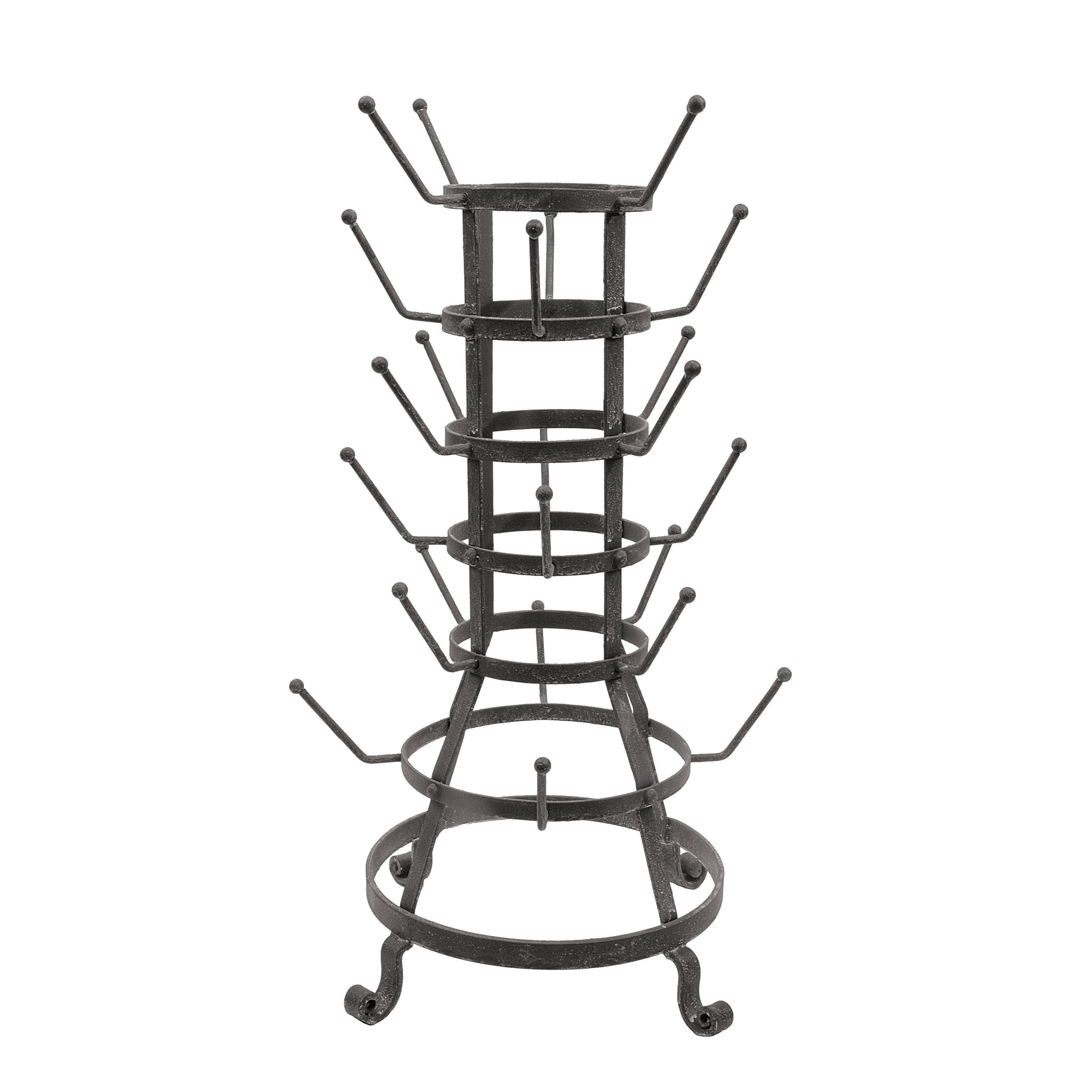Metal Bottle or Mug Holder with 24 Hooks