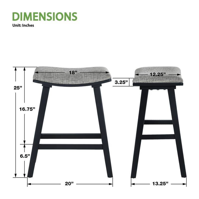 Coley 24" Saddle Stool (2-Pack)