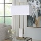 preview thumbnail 3 of 5, Uttermost Column White Marble Table Lamp - 19 W x 35 H x 9 D (inches)