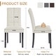 preview thumbnail 3 of 7, Tufted Dining Room Chairs Set of 2, Parsons Diner Chairs Upholstered Side Kitchen Chairs with Solid Wood Legs and Padded Seat