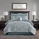 preview thumbnail 27 of 79, Madison Park Odette 8 Piece Jacquard Comforter Set