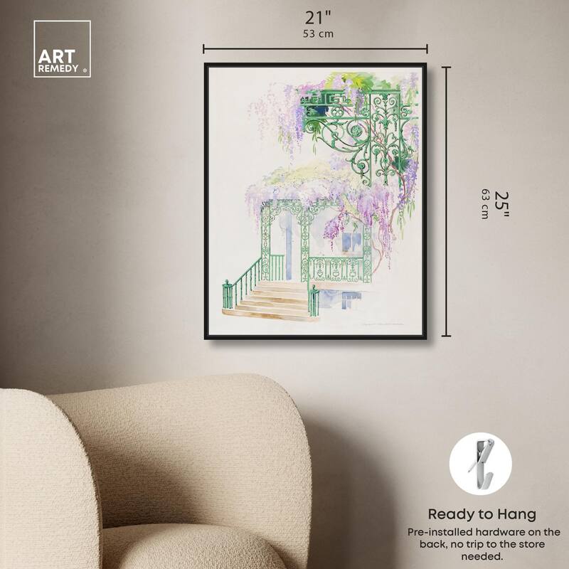 Cast Iron Porch Railing Canvas by Art Remedy