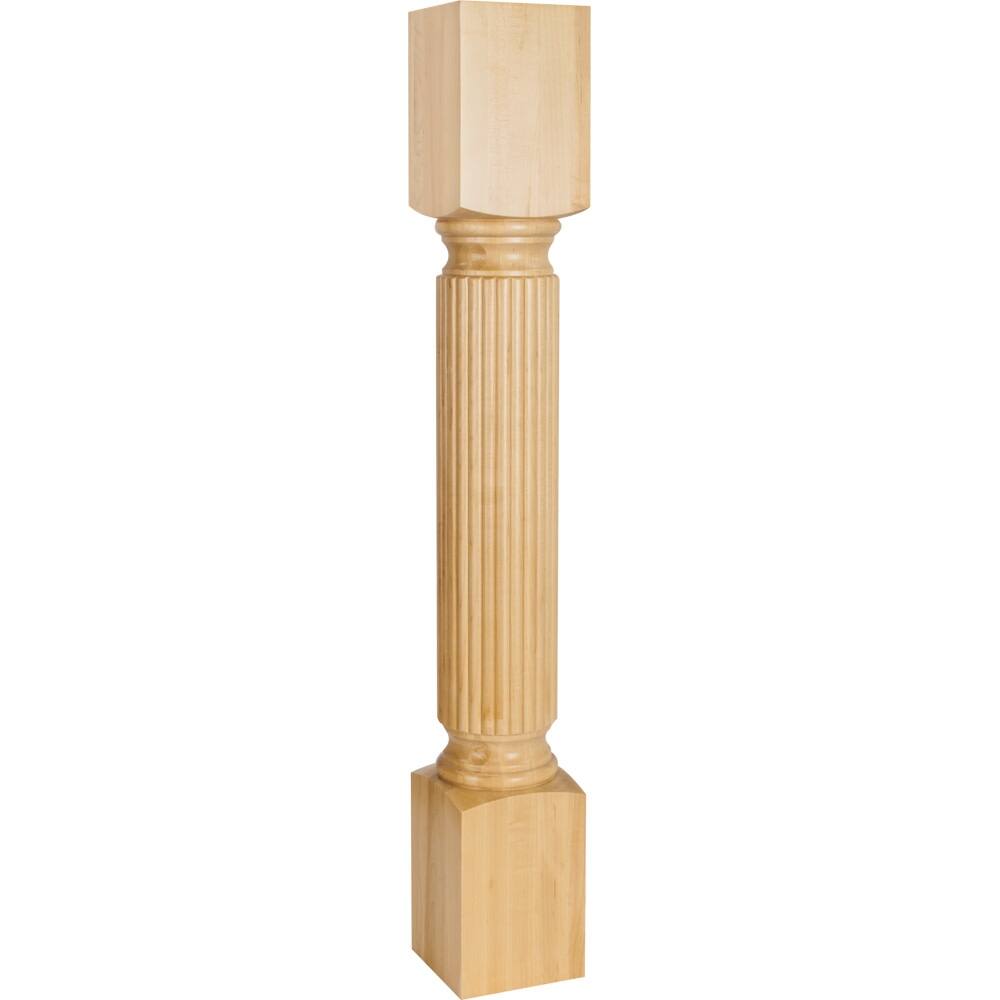 Hardware Resources Corner Post with Reed Styling, 35-1/2"H x 5"D