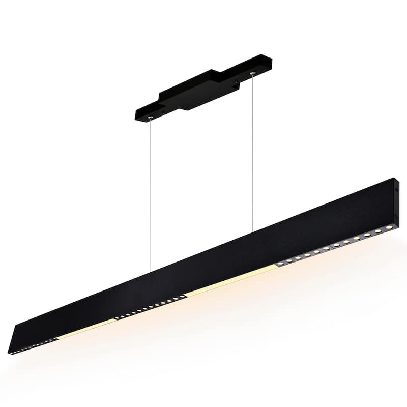Bellagio 42 in LED Integrated Black Chandelier