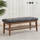 preview thumbnail 13 of 14, Entryway Shoe Bench Storage Bench Fabric Solid Wood, 43-inch Upholstered Bench for Living Room, Bedrooms