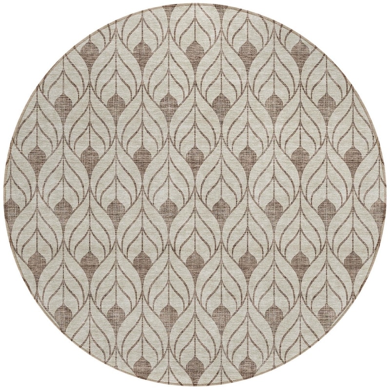 HomeRoots Geometric Transitional Rectangle Outdoor Rug