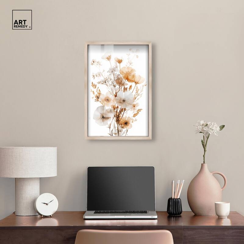 Parchment Petals Shadowbox by Art Remedy