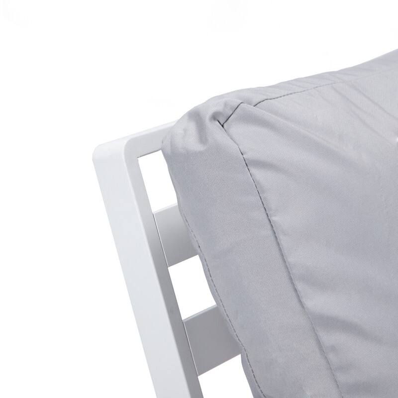 Walbrooke Polyester Upholstered Aluminum Frame Outdoor Loveseat with Powder-Coated Finish and Removable Cushion Covers - 56.69