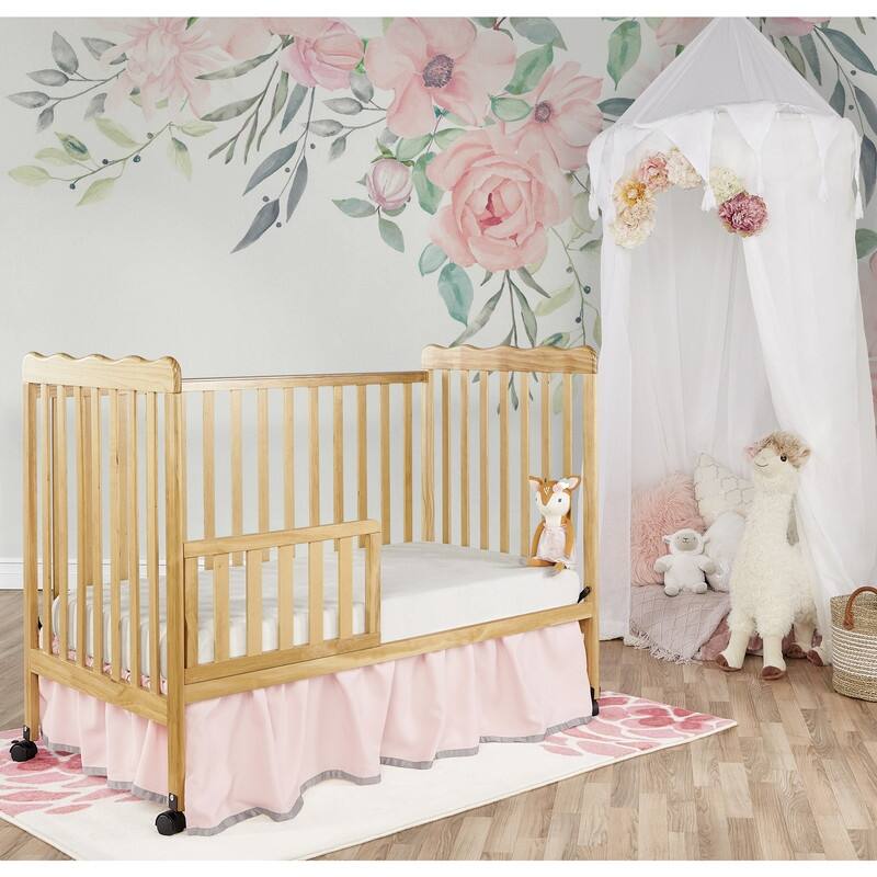 Dream On Me Natural Wood 2-in-1 Classic Convertible Crib