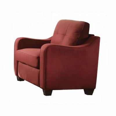 Mistlie Red Accent Chair with Sloped Arm