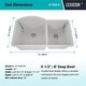 preview thumbnail 3 of 11, Lexicon Platinum Quartz 32 Inch 70/30 Double Bowl Kitchen Sink with Bottom Grids and Strainers and Disposal Flange