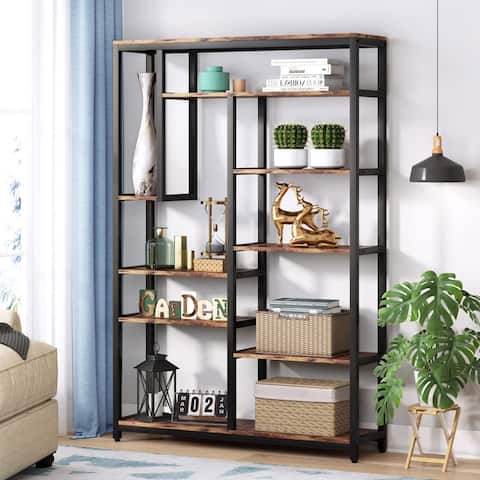47 Bookcase , Bookshelf with Open Shelves Industrial Etagere Bookcase