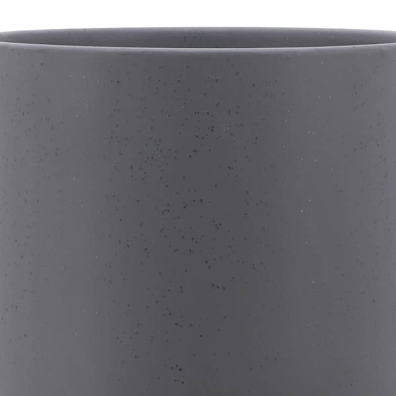 8 & 10 inch Ceramic Planter with Wooden Stand,Set of 2