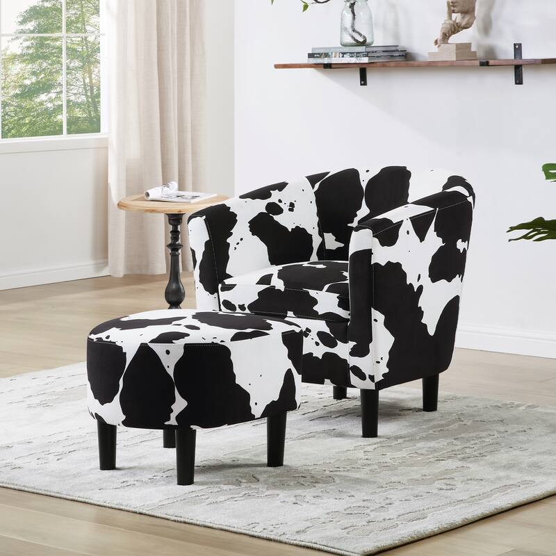 Convenience Concepts Take a Seat Churchill Accent Chair with Ottoman