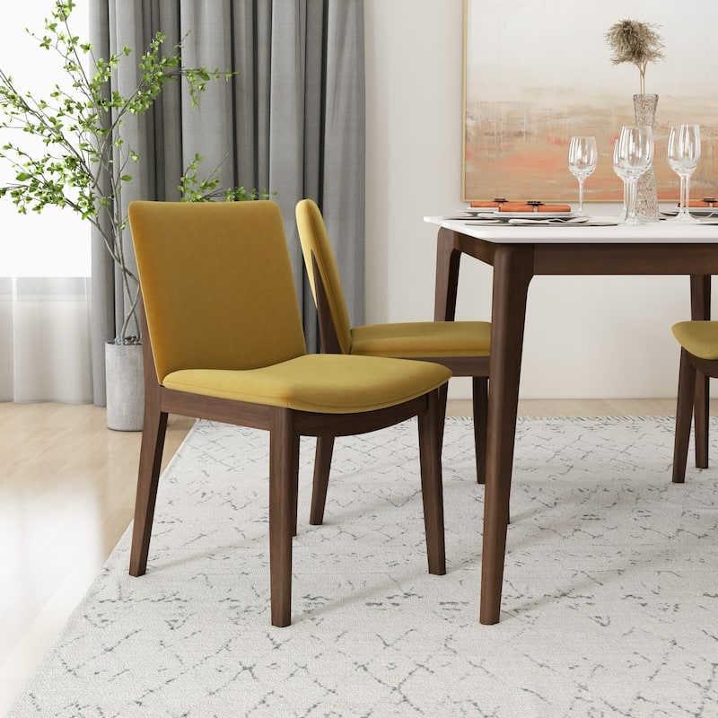Vermont Mid-Century Modern Fabric Dining Chair (Set of 2)