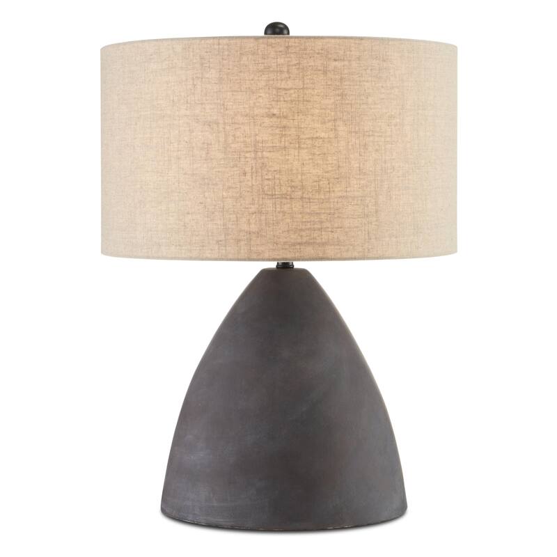 Currey & Company Zea Black Table Lamp - 27.75"h x 20"dia - 27.75"h x 20"dia - Antique Black