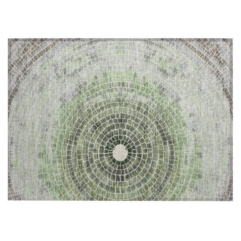 Machine Washable Indoor/ Outdoor Mosaic Rome Chantille Rug