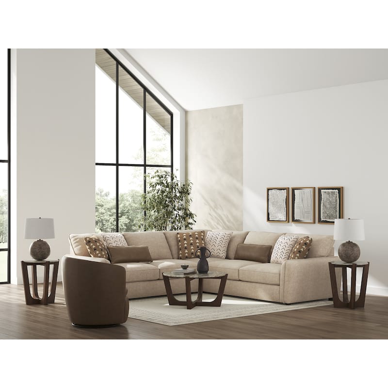 Signature Design by Ashley Seyler Beige 3-Piece Sectional - 119" W x 44" D x 39" H