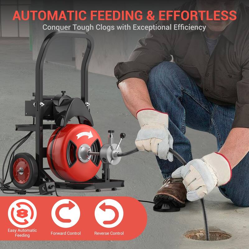 Electric Drain Cleaning Machin, Auto Feed Sewer