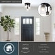 preview thumbnail 2 of 9, Park Ridge 3-Light Semi Flush Mount Lighting Fixture, Clear Cylinder Glass Shade Low Ceilings, Hallway, Kitchen