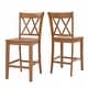 preview thumbnail 8 of 14, Elena Antique Grey Extendable Counter Height Dining Set - Double X Back by iNSPIRE Q Classic 5-Piece Set - Oak Chairs w Antique Grey Table