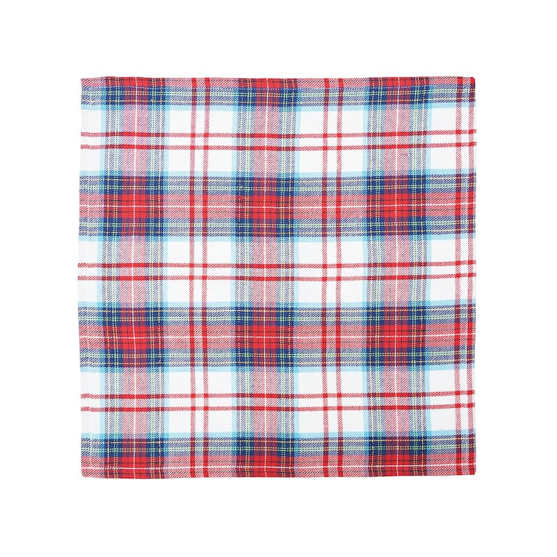 Morris Plaid Red and Green Woven Napkin Set of 6 - Set of 6