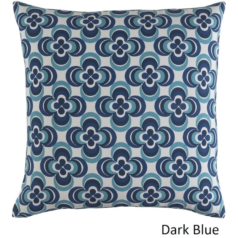 Decorative 18-inch Chung Feather Down or Polyeste Filled Throw Pillow - Down - Navy
