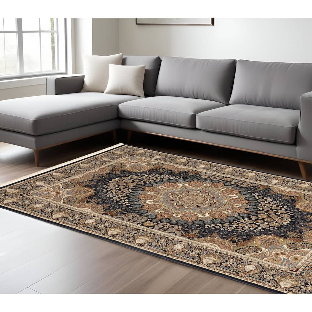 HomeRootsMedallion Traditional Rectangle Area Rug