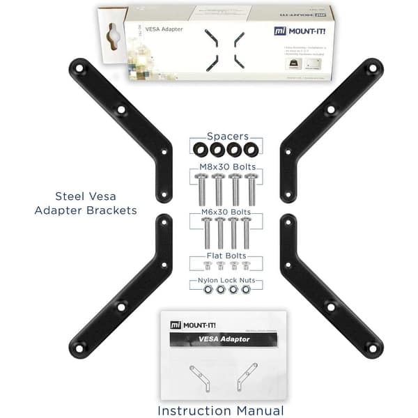 Shop Mount It Vesa Mount Adapter Kit Converts 200x200 Mm Patterns To 300x300 And 400x400 Mm Overstock 30806042