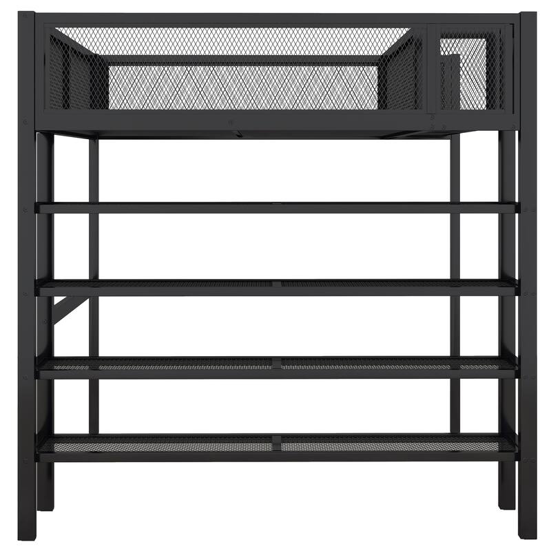 Metal Loft Bed with Workstation