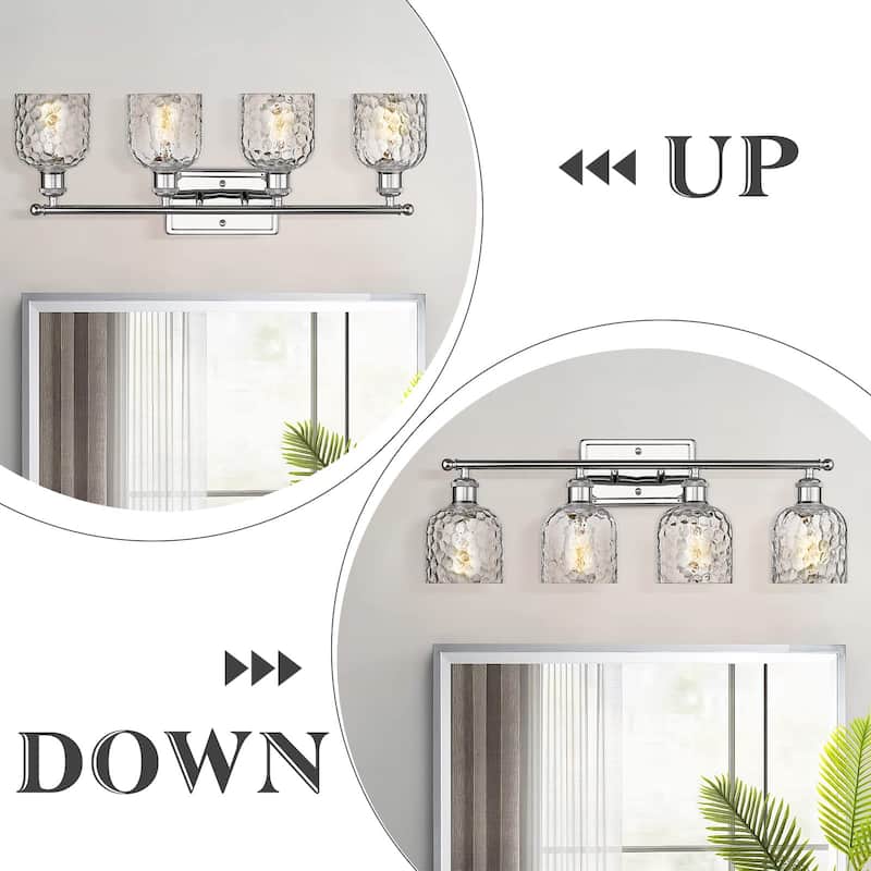 4-Light Fixtures for Bathroom Above Mirror