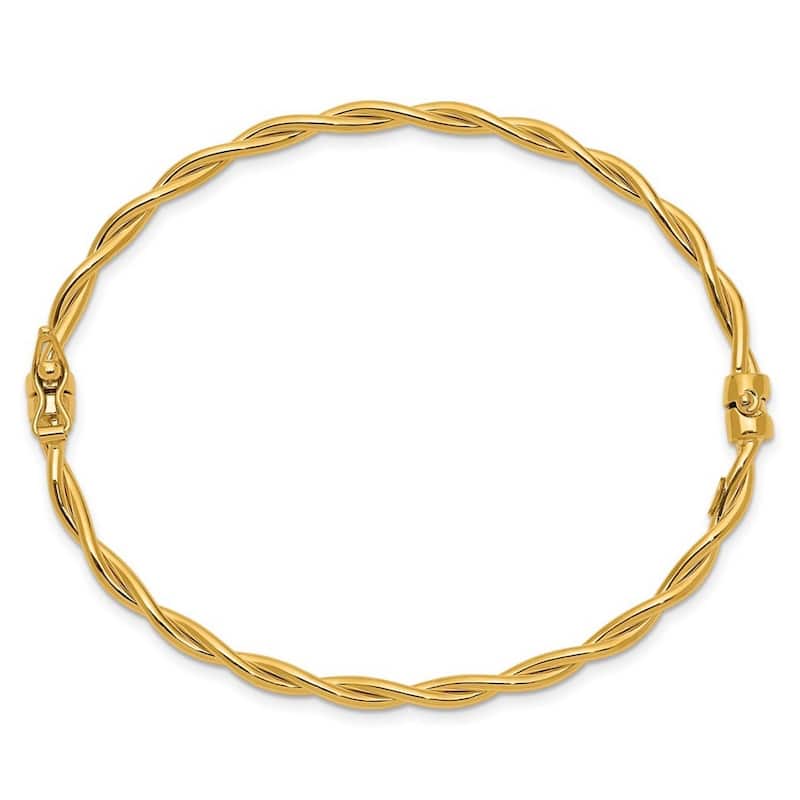 Curata 14k Yellow Gold Hinged Bracelet