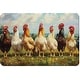 preview thumbnail 1 of 4, Chicken Brood Decorative Vinyl Kitchen Mat 30" x 20" Manufactured in The USA Waterproof Easy to Clean - 30x20 Multi - 30x20 - Rectangle