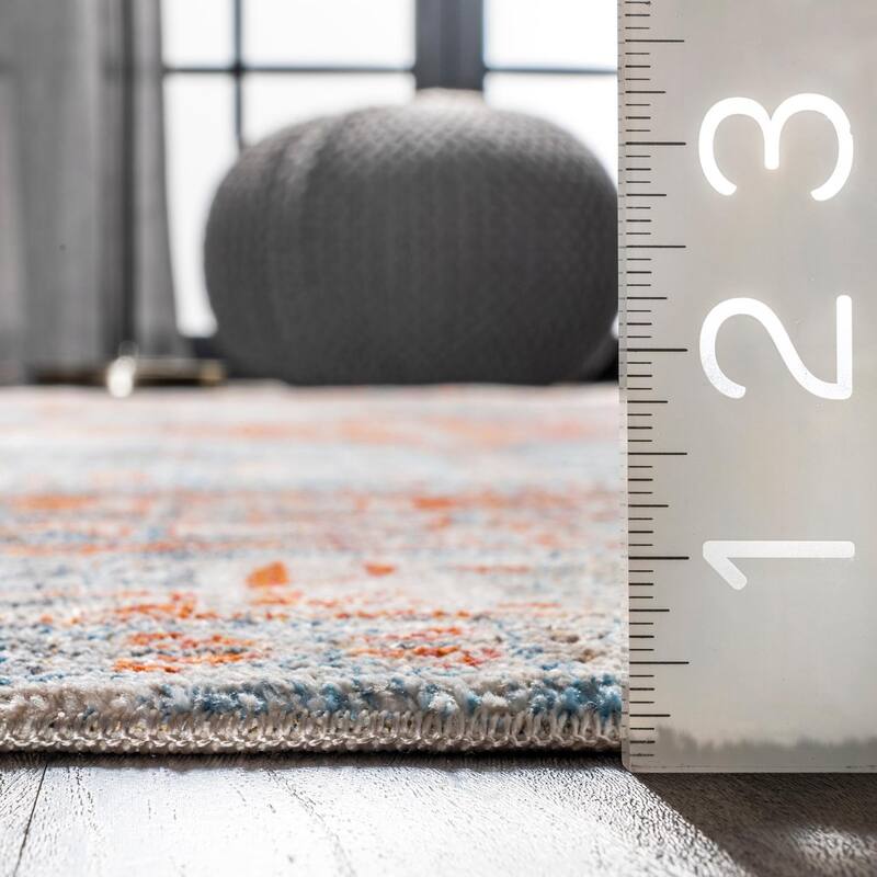 Nuloom Farley Medallion Fringe Area Rug